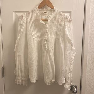 Zadig & Voltaire Timmy Tomboy White Top. Says L on tag but fits like a Med.